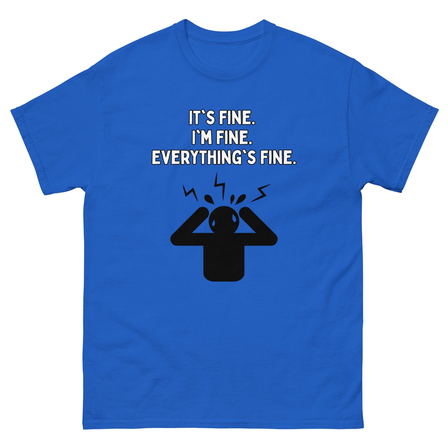I'm Fine - Royal / S - Graphic Tee - The Shirt Emporium