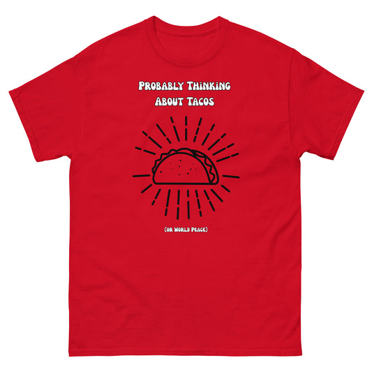 Thinking of Tacos - Red / S - Graphic Tee - The Shirt Emporium